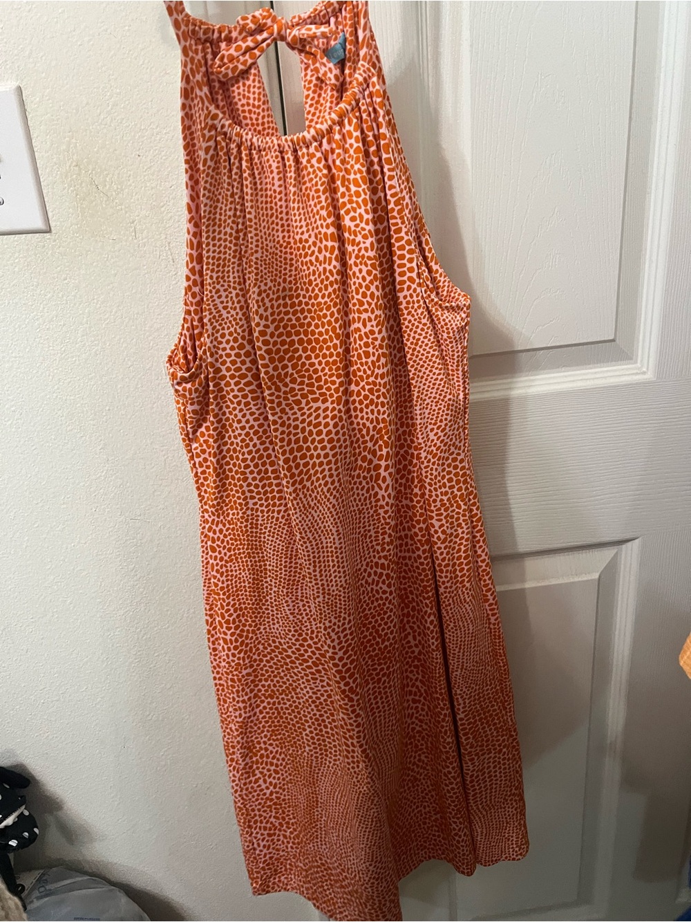 J. McLaughlin Orange Printed Halter Midi Dress